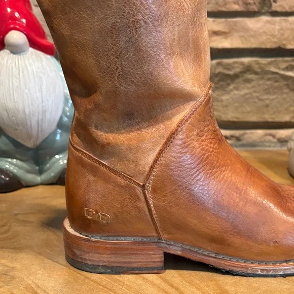 BED|STU Tan Leather Lace-Up Boots - Picture 6 of 10